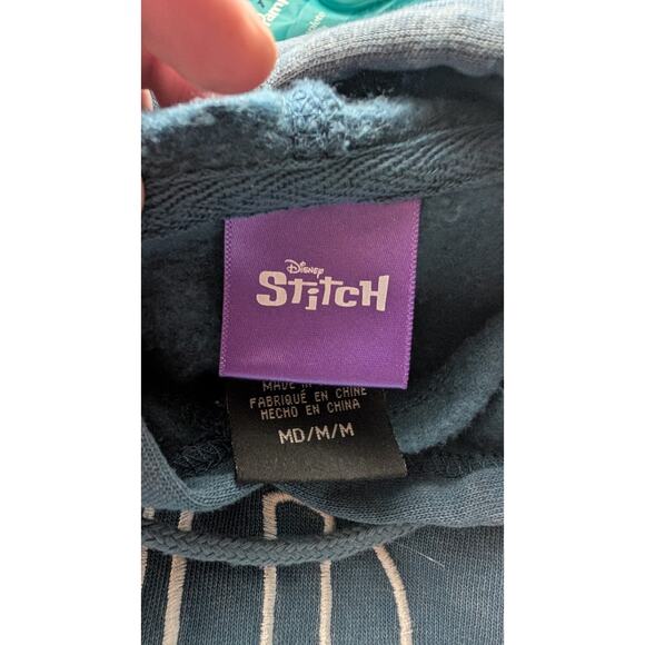 Lilo And Stitch Hoodie Hooded Sweatshirt sz Medium Hoodie "Over It" Disney - Picture 6 of 7